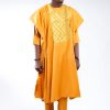 ETW YELLOW EMBROIDERY DESIGNED AGBADA 001