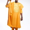 ETW YELLOW EMBROIDERY DESIGNED AGBADA 001
