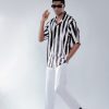 ETW BLACK AND WHITE STRIPPED SHIRT 003