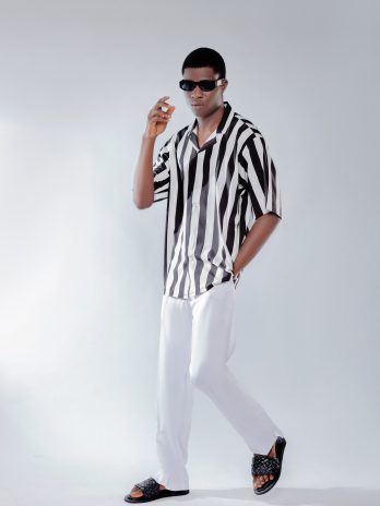 ETW BLACK AND WHITE STRIPPED SHIRT 003