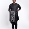 ETW BLACK WITH WHITE EMBROIDERY DESIGNED AGBADA 004