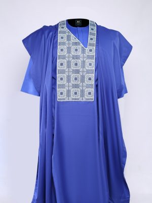 ETW BLUE EMBROIDERY DESIGNED AGBADA 003