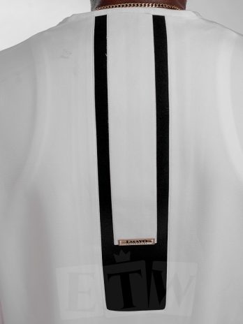 ETW WHITE WITH BACK BLACK DESIGN CREPE 01