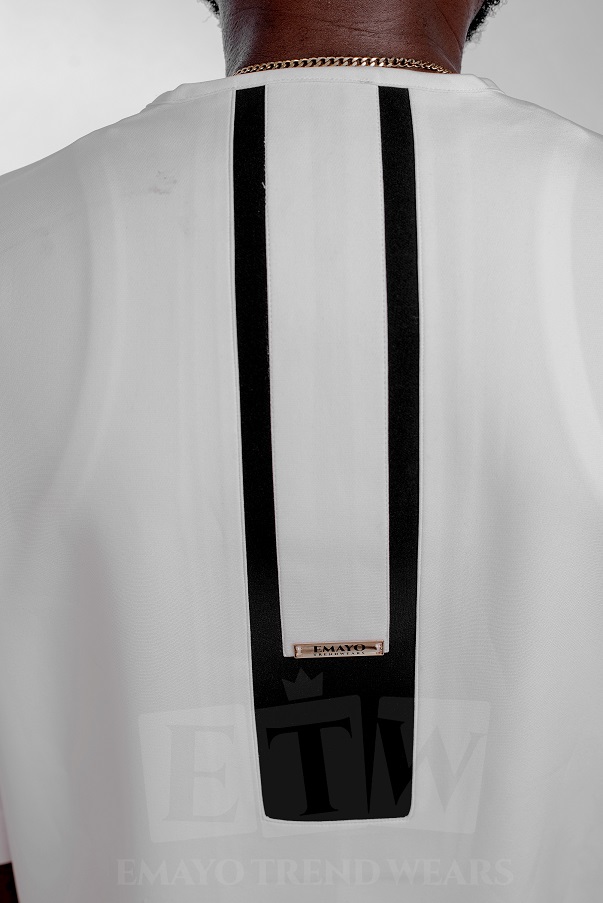 ETW WHITE WITH BACK BLACK DESIGN CREPE 01 - Image 2
