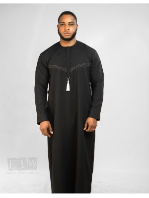 ETW BLACK AND WHITE DESIGNED JALABIA 008