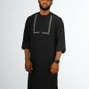 ETW black monogram designed kaftan 2