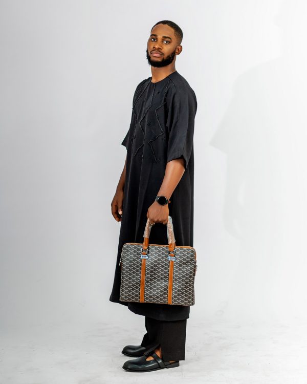 ETW black beaded kaftan