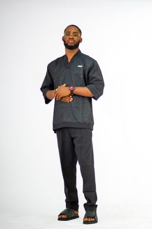 ETW black two piece crepe