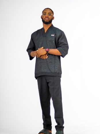 ETW black two piece crepe