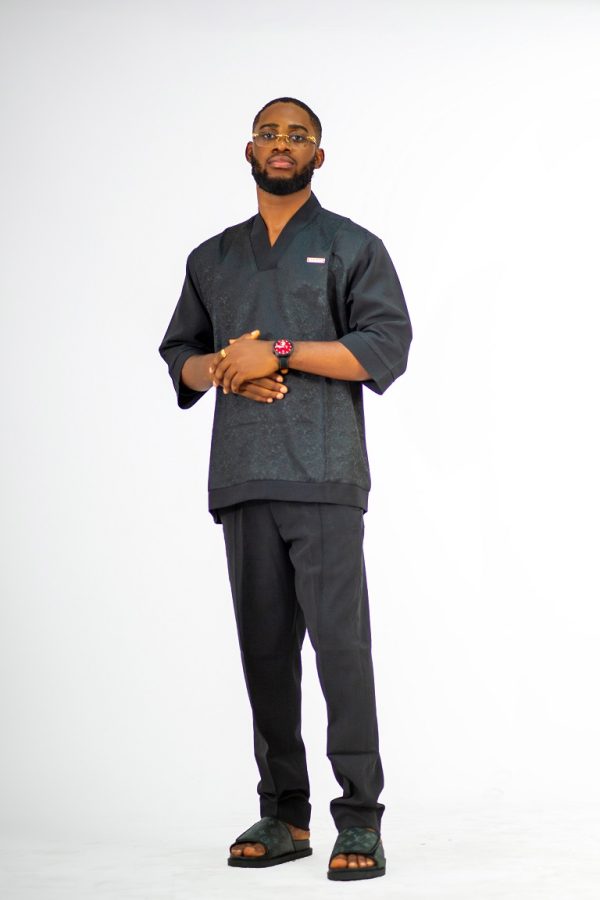 ETW black two piece crepe