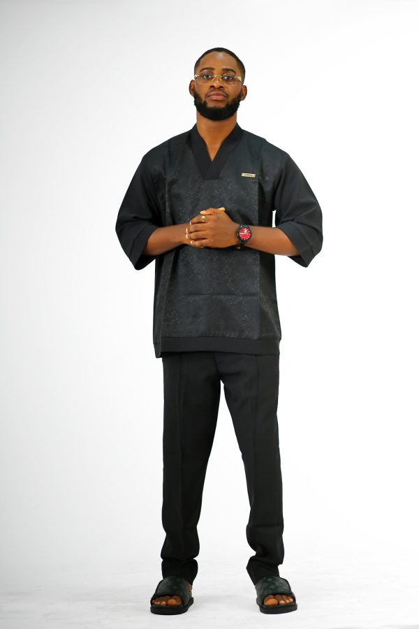 ETW black two piece crepe