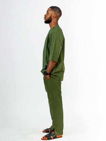 ETW Green short sleeved crepe