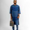 ETW three quarter sleeved blue kaftan