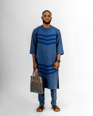 ETW three quarter sleeved blue kaftan