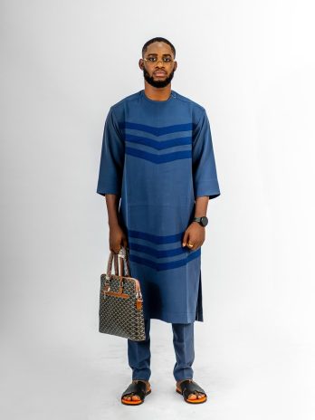 ETW three quarter sleeved blue kaftan